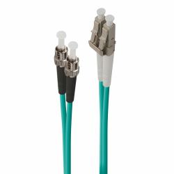 ALOGIC 2m LC-ST 40G/100G Multi Mode Duplex LSZH Fibre Cable 50/125 OM4 