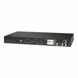 APC Netshelter Rack Automatic Transfer Switch, 1U, 20 A, 208V, 2 C20 IN, 8 C13, 1 C19 OUT, 50/60Hz 