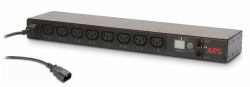 APC NetShelter Switched Rack PDU, 1U, 1PH, 2.3kW 230V 10A or 2.5kW 208V 12A, 8 C13 outlets, C14 cord 