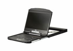 ATEN 1U Short Depth USB VGA Single Rail LCD 