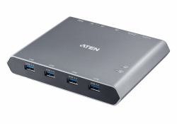 ATEN 2-Port 4K DisplayPort USB-C KVM Dock Switch with Power Pass-through 