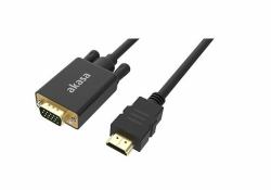 Akasa AK-CBHD26-20BK video cable adapter 2 m HDMI Type A [Standard] VGA [D-Sub] Black 