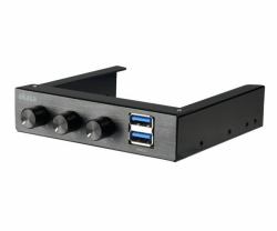 Akasa AK-FC-06U3BK fan speed controller 3 channels Black 