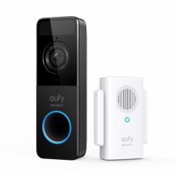 Anker Eufy Security, Wi-Fi Video Doorbell Kit, White, 1080p-Grade Resolution, 120-day Battery, No Monthly Fees, Human Detection, 2-Way Audio, Free Wireless Chime, 16GB Micro-SD Card Included 