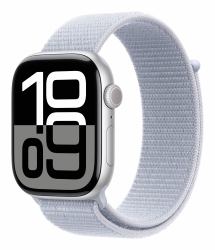 Apple Watch Series 10 [Demo] GPS 46mm Silver Aluminium Case with Blue Cloud Sport Loop 