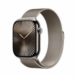 Apple Watch Series 10 [Demo] GPS + Cellular 46mm Natural Titanium Case with Natural Milanese Loop - S/M 