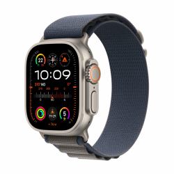 Apple Watch Ultra 2 GPS + Cellular, 49mm Titanium Case w/ Blue Alpine Loop - Medium 