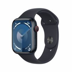 Apple Watch Series 9 GPS + Cellular 45mm Midnight Aluminium Case w/ Midnight Sport Band - M/L 