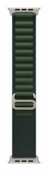 Apple 49mm Dark Green Alpine Loop - Medium - Natural Titanium Finish 