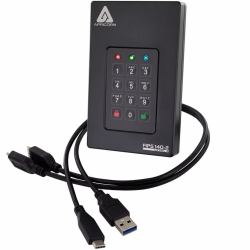 Apricorn Aegis Fortress L3 2 TB USB Type-A to USB Type-C 3.2 Gen 1 [3.1 Gen 1] Black 