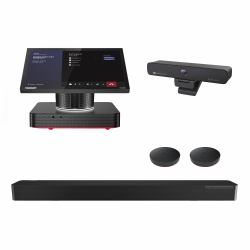 AudioCodes RXV100 Hub with Audio bundled with RXVCam50M and RX40 [Audio Bar with satellite speakers] for use up to large rooms. Compatible with Teams or Zoom 