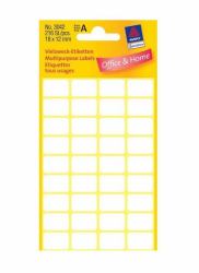 Avery Manual Labels, White, 18 x 12 mm 