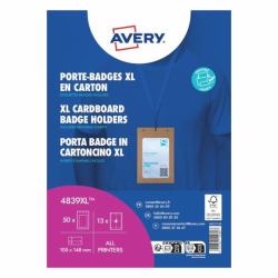 Avery 4839XL identity badge/badge holder Cardboard 50 pc[s] 