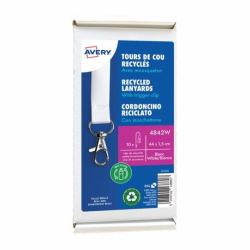 Avery 4842W identity badge/badge holder Metal, Polyethylene terephthalate [PET] 10 pc[s] 