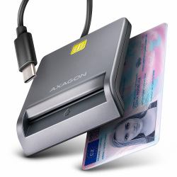 Axagon CRE-SM3TC USB-C Smart / ID card Flat Reader 