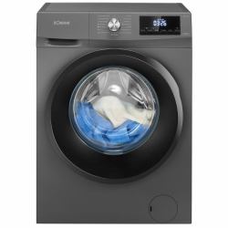 Bomann WAT 7186 washer dryer Freestanding Front-load Black, Titanium 