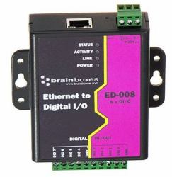 Brainboxes ED-008 network splitter Black, Violet 
