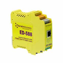 Brainboxes Ethernet to Digital electrical relay Yellow 
