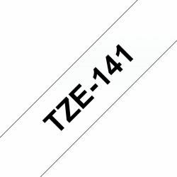 Brother TZE-141 label-making tape Black on transparent 