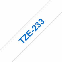 Brother TZE-233 label-making tape Blue on white 
