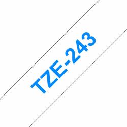 Brother TZE-243 label-making tape Blue on white 