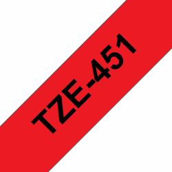 Brother TZE-451 label-making tape Black on red TZ 