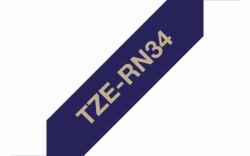 Brother TZE-RN34 label-making tape Gold on navy 