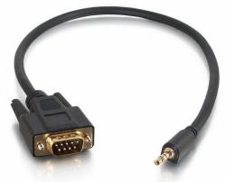 C2G 0.5m VelocityTM DB9 Male to 3.5mm Male Adapter Cable 