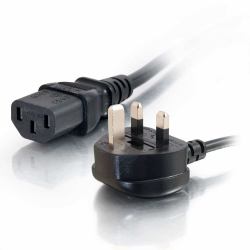 C2G 5m Power Cable Black BS 1363 C13 coupler 