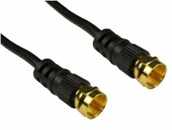 Cables Direct F M/M, 5m coaxial cable Black 