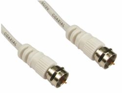 Cables Direct F M/M, 1.5m coaxial cable White 