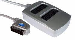 Cables Direct 2 Way SCART Splitter Box SCART cable 0.4 m SCART [21-pin] Silver 