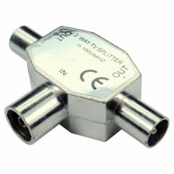 Cables Direct 3-COAXMFMMTL cable splitter/combiner Silver 
