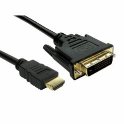 Cables Direct 77DVHD-3301 video cable adapter 1 m HDMI Type A [Standard] DVI-D Black 