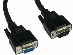 Cables Direct SVGA, 15m, M-F VGA cable VGA [D-Sub] Black 