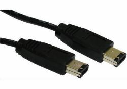 Cables Direct 5m, firewire 6 Pin 6-p Black 