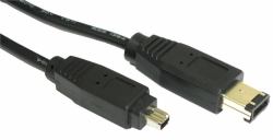 Cables Direct CDL-140EE2M FireWire cable 2 m 6-p 4-p Black 