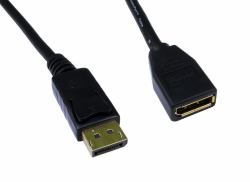 Cables Direct 2m DisplayPort M/F Black 