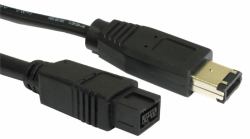 Cables Direct CDLIEE-1202 FireWire cable 2 m 9-p 6-p Black 