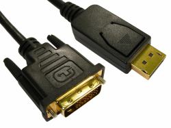 Cables Direct DisplayPort - DVI, 1m DVI-D Black 