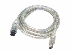 Cables Direct IEEE-120 FireWire cable 2 m 6-p 9-p Silver, Translucent 
