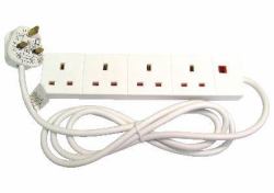 Cables Direct RB-02M04D power extension 2 m 4 AC outlet[s] Indoor White 