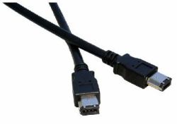 Cables Direct USB-135 FireWire cable 5 m 6-p Black 
