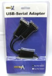 Cables Direct USB2-SERIALDUAL serial cable Black USB Type-A DB-9 