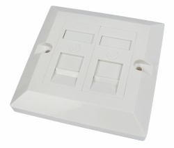 Cables Direct Single Cat6 Faceplate 2 Port outlet box White 
