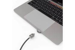 Compulocks Ledge Lock Adapter for MacBook Pro 13" M1 & M2 with Keyed Cable Lock Silver 