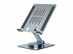 Conceptronic THANA09G Foldable Swivel Tablet Stand, 360° Rotating Base, Adjustable Height 