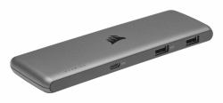 Corsair USB100 7-PORT USB-C/USB-A HUB USB Type-C 50000 Mbit/s Grey 