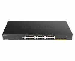 D-Link 24-port Gigabit PoE Smart Managed Switch with 4x 10G SFP+, 370Watts 
