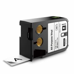 DYMO XTL All-Purpose Vinyl Labels | 24 mm x 7 m | Black on White 